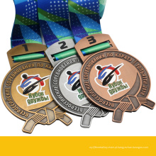 Venda por atacado, barato e sob medida, design, medalha Kuwait de liga de zinco